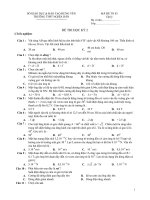 ĐỀ THI HỌC KỲ 2 VẬT LÝ - MÃ ĐỀ TN03 pptx