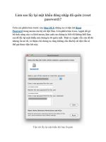 Làm sao lấy lại mật khẩu đăng nhập đã quên (reset password) docx