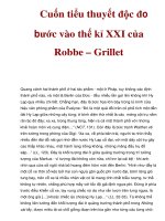 Cuốn tiểu thuyết độc đáo bước vào thế kỉ XXI của Robbe – Grillet docx