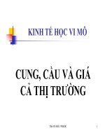 Bài giảng Kinh tế học vi mô: Chương 2 cung, cầu và giá cả thị trường  Võ Hữu Phước
