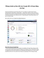Phòng tránh sự theo dõi của Google đối với hoạt động của bạn doc