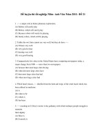 Đề luyện thi tốt nghiệp Môn: Anh Văn Năm 2011- Đề 21 doc