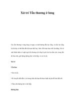 Xử trí Tổn thương ở lưng pptx