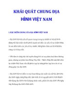 KHÁI QUÁT CHUNG ĐỊA HÌNH VIỆT NAM potx
