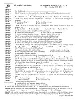 ĐỀ THI TRẮC NGHIỆM 45’ LÝ 12 CB Kỳ 1 Năm học 2010 - 2011 potx