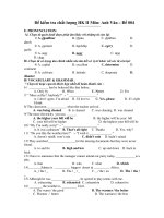 Đề kiểm tra chất lượng HK II Môn: Anh Văn – Đề 004 ppsx