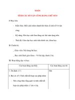 Giáo án lớp 4 môn TOÁN TÍCH CÁC SỐ TẬN CÙNG BẰNG CHỮ SỐ 0 pot