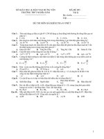 BÀI KIỂM TRA 45 PHÚT - MÃ ĐỀ 005 docx