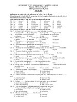 ĐỀ THI THỬ TUYỂN SINH ĐẠI HỌC, CAO ĐẲNG NĂM 2011 Môn thi: TIẾNG ANH - Mã đề 401 ppsx