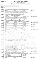 ĐỀ THI THỬ TỐT NGHIỆP MÔN: TIẾNG ANH ppsx