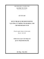 Quản trị quan hệ khách hàng tại Công ty Thông tin Di động VMS chi nhánh Kon Tum