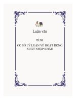 Đề tài cơ sở lý luận về hoạt động xuất nhập khẩu