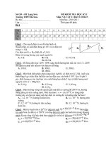 ĐỀ KIỂM TRA HỌC KỲ I MÔN: VẬT LÝ - Đề 4 pot