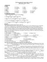 ĐỀ THAM KHẢO ÔN THI ĐẠI HỌC NĂM 2011 MÔN TIẾNG ANH 12 – ĐỀ 01 pptx