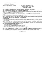 ĐỀ KIÊM TRA HỌC KỲ I MÔN VẬT LÍ 12 (Cơ bản) - TRƯỜNG THPT TRƯNG VƯƠNG doc