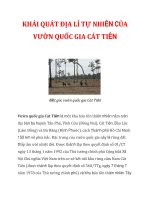 KHÁI QUÁT ĐỊA LÍ TỰ NHIÊN CỦA VƯỜN QUỐC GIA CÁT TIÊN potx