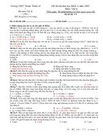 Đề thi thử đại học Khối A Môn: Vật lý - Mã đề thi 171 pps