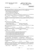 KIỂM TRA 15 PHÚT ( LẦN 4) MÔN: VẬT LÝ - Mã đề thi 326 pps