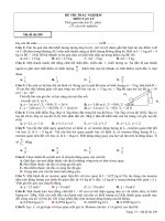 ĐỀ THI TRẮC NGHIỆM MÔN:VẬT LÝ- Mã đề thi 209 pdf