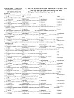 KỲ THI THỬ TỐT NGHIỆP TRUNG HỌC PHỔ THÔNG NĂM 2011 LẦN 6 pdf