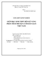 skkn giúp học sinh thpt rèn kỹ năng phân tích truyện cười dân gian việt nam