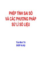 Phép tính sai số và các phương pháp xử lí số liệu pdf