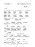 ĐỀ KIỂM TRA HỌC KỲ II NĂM HỌC 2010-2011 MÔN TIẾNG ANH LỚP 12 THPT - Mã đề 254 pot