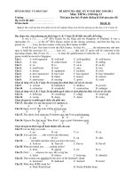 ĐỀ KIỂM TRA HỌC KỲ II NĂM HỌC 2010-2011 Môn: TIẾNG ANH - Mã đề: 01 pot