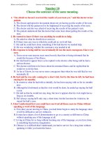 ĐỀ THI THỬ TỐT NGHIỆP MÔN TIẾNG ANH - Number 10 docx