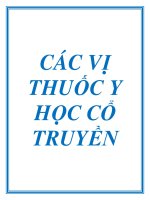 CÁC VỊ THUỐC Y HỌC CỔ TRUYỀN ppsx