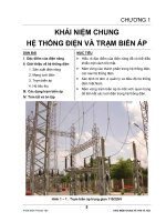 PHẦN ĐIỆN TRONG TRẠM BIẾN ÁP - Chương 1 pdf