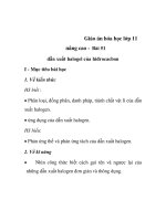 Giáo án hóa học lớp 11 nâng cao - Bài 51 dẫn xuất halogel của hiđrocacbon doc