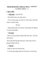 Giáo án hóa học lớp 11 nâng cao - Bài 11 : AMONIAC VÀ MUỐi AMONi ( tt ) ppt