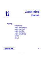 Bài giảng công nghệ phần mềm - Phần 2 Các giai đoạn trong chu trình sống của phần mềm - Chương 12 pdf