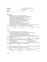 ĐỀ THI HỌC KÌ I MÔN VẬT LÍ - Mã đề: 1201 ppt