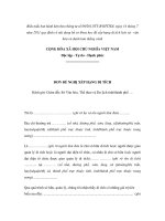 MẪU ĐƠN ĐỀ NGHỊ XẾP HẠNG DI TÍCH potx