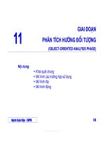 Bài giảng công nghệ phần mềm - Phần 2 Các giai đoạn trong chu trình sống của phần mềm - Chương 11 pptx