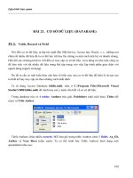 LẬP TRÌNH TRỰC QUAN - PHẦN II VISUAL BASIC - BÀI 21 pptx