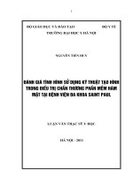 Đánh giá tình hình sử dụng kỹ thuật tạo hình trong điều trị chấn thương phần mềm hàm mặt tại bệnh viện đa khoa saint paul