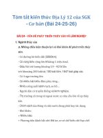 Tóm tắt kiến thức Địa Lý 12 của SGK - Cơ bản (Bài 24-25-26) ppt