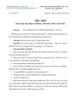 THƯ mời THAM dự đại hội cổ ĐÔNG THƯỜNG NIÊN năm 2014 CTY cp PHÁT TRIỂN NHÀ Bà Rịa Vũng Tàu báo cáo kết quả kinh doanh tài chính hoạt động ban kiểm soát 2013 kế hoạch kinh doanh 2014