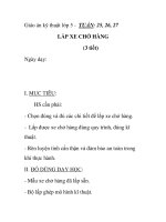 Giáo án kỹ thuật lớp 5 - TUẦN: 25, 26, 27 LẮP XE CHỞ HÀNG (3 tiết) potx