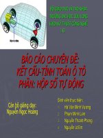 Báo cáo: Kết cấu tính toán ô tô - phần hộp số tự động ppt