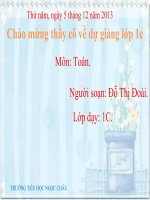 Bài giảng toán lớp 1  phép trừ trong phạm vi 10 đõ thị đoài