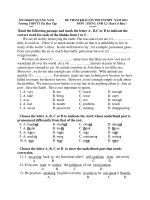 ĐỀ THAM KHẢO ÔN THI TNTHPT NĂM 2011 MÔN : TIẾNG ANH 12 ppt