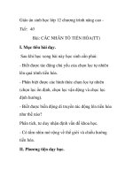 Giáo án sinh học lớp 12 chương trình nâng cao - Tiết: 40 Bài: CÁC NHÂN TỐ TIẾN HÓA(TT) ppsx