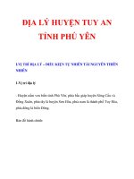 ĐỊA LÝ HUYỆN TUY AN TỈNH PHÚ YÊN ppsx