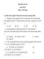 ĐỀ KIỂM TRA 1 TIẾT MÔN HÓA HỌC LỚP 10 TRƯỜNG THPT NGUYỄN HUỆ ppt