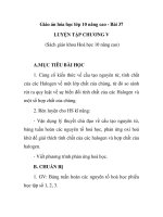 Giáo án hóa học lớp 10 nâng cao - Bài 37 LUYỆN TẬP CHƯƠNG V pps