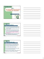 LẬP VÀ QUẢN LÝ DỰ ÁN VỚI PROJECT 2002 BÀI 1: “CÁC KHÁI NIỆM VỀ LẬP KẾ HOẠCH VÀ TIẾN ĐỘ, CÁC TÍNH NĂNG” ppt